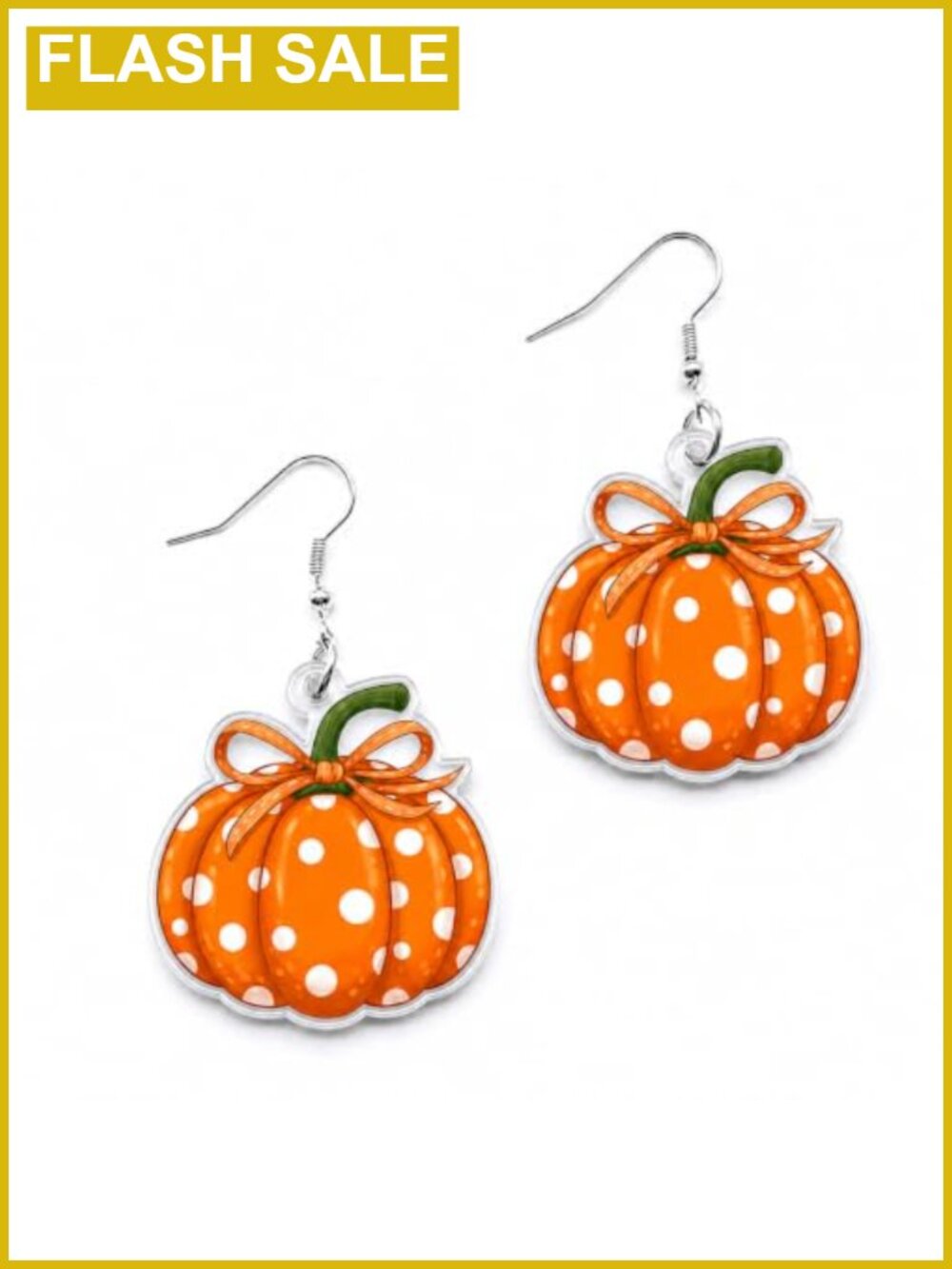 Acrylic Pumpkin Dangle Earrings Women Fall Halloween Thanksgiving Jewelry